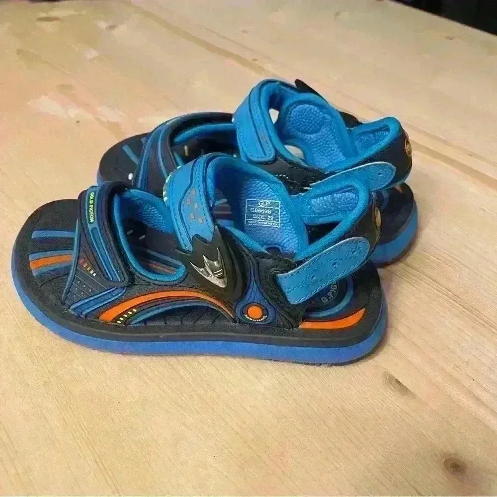 Gold PIgeon Girls Boys SNAP LOCK Sandal Blue Water Sand Us 11.5 Eu 29 Shoes.